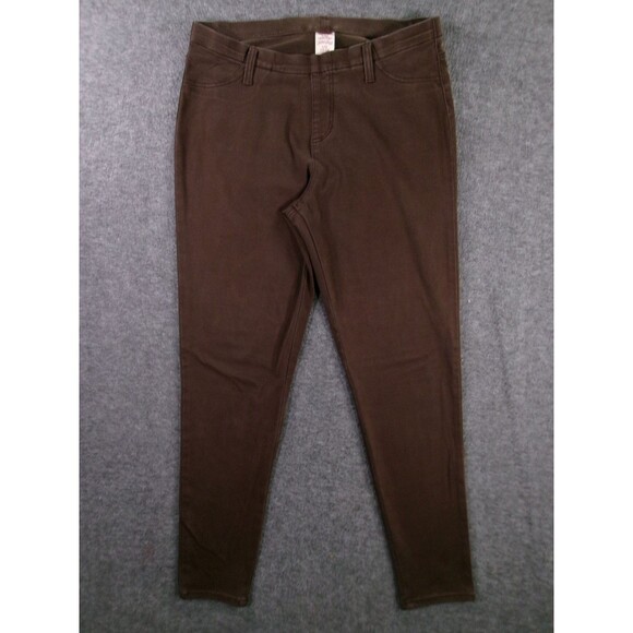 Faded Glory Pants Women Large Brown Skinny Stretch Pull On Jeggings Slim Casual - Picture 1 of 12